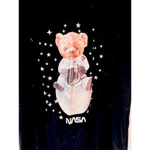 NASA Sz L Tee Shirt Black